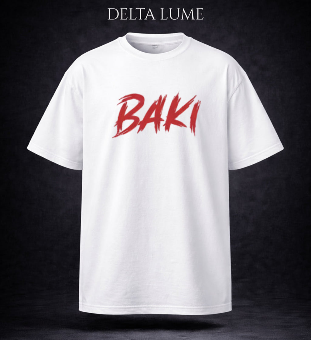 Forged Baki Oversized Unisex Graphic T-Shirt – Anime Warrior Back Print Gym Streetwear Tee