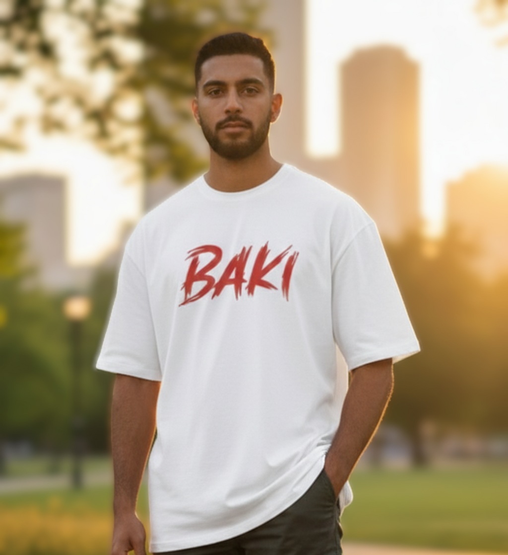 Forged Baki Oversized Unisex Graphic T-Shirt – Anime Warrior Back Print Gym Streetwear Tee
