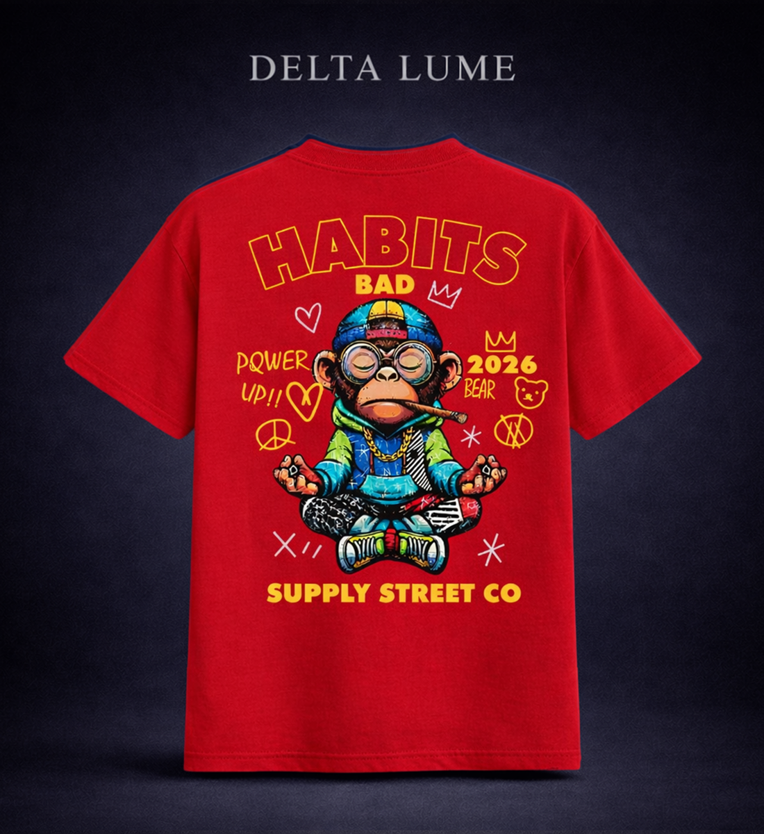 Bad Habits – Regular Fit Graphic T-Shirt