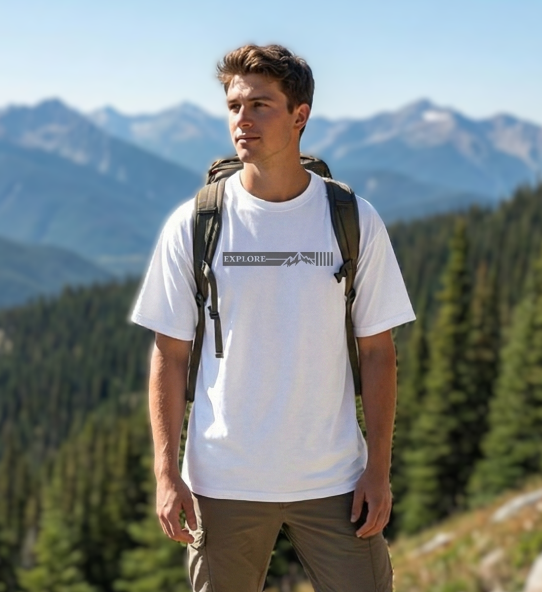 The Sunset Wilderness Oversized Unisex Tee brings the calm beauty of nature into everyday style