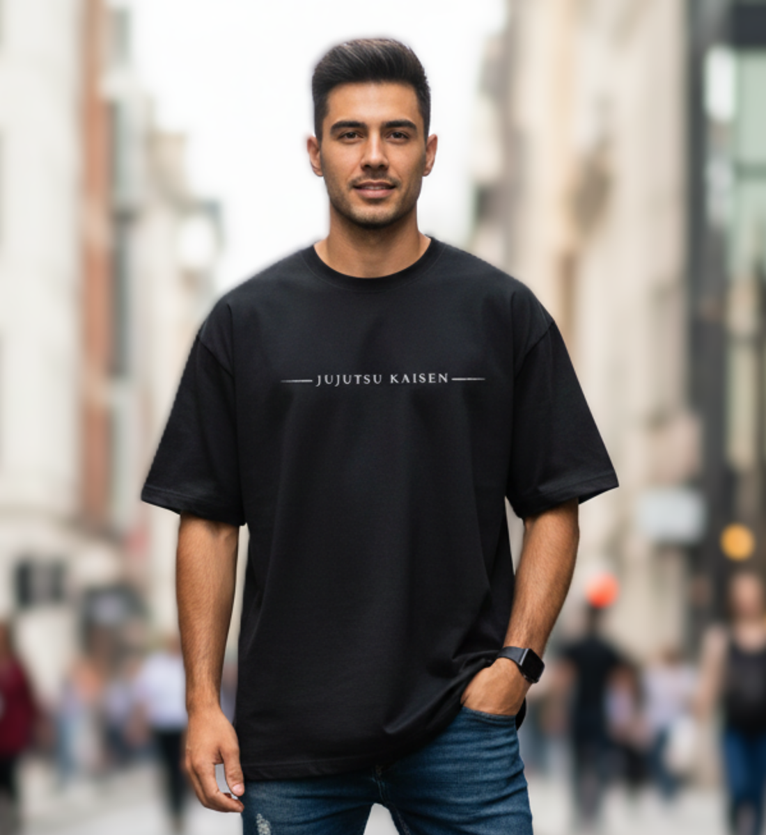 Manga Panels JJK Oversized Unisex Graphic T-Shirt – Anime Streetwear Back Print Cotton Tee