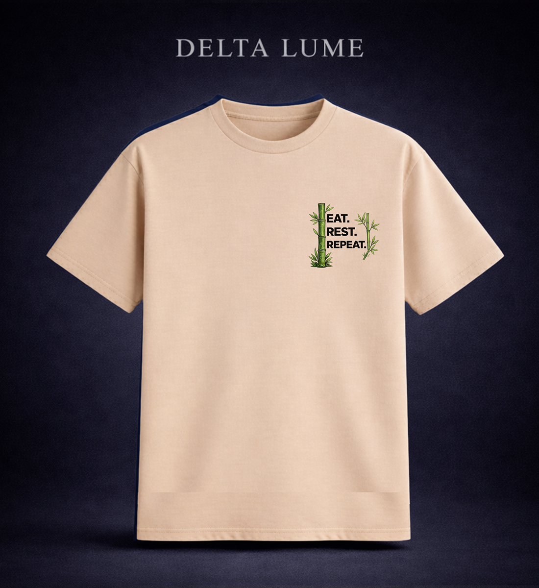 Eat. Rest. Repeat. – Regular Fit Graphic T-Shirt