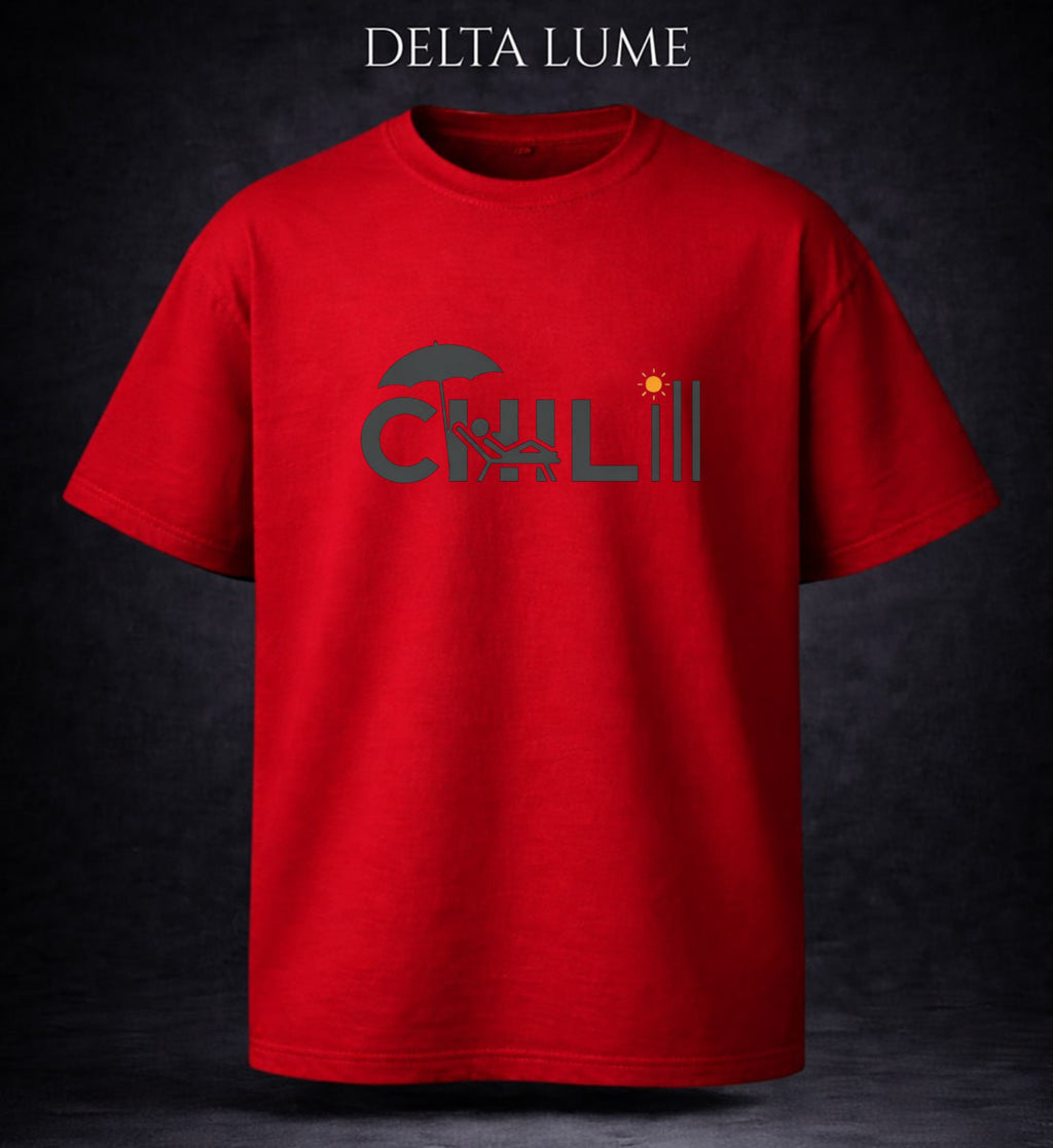 Chill Mode Oversized Unisex Graphic T-Shirt – Minimal Summer Beach Cotton Tee