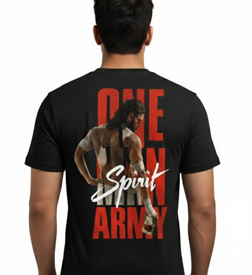 Spirit – One Man Army Regular Black | Premium Cotton Streetwear