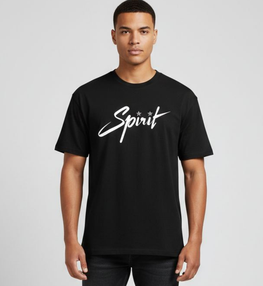SPIRIT – The Rebel | Black Regular T-Shirt