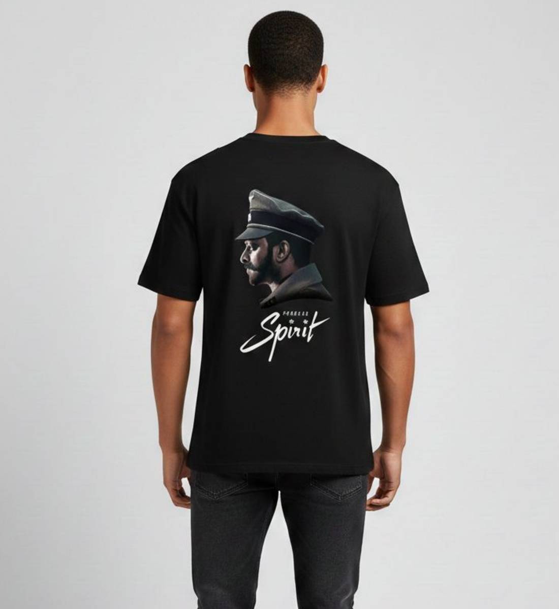 SPIRIT – The Rebel | Black Regular T-Shirt