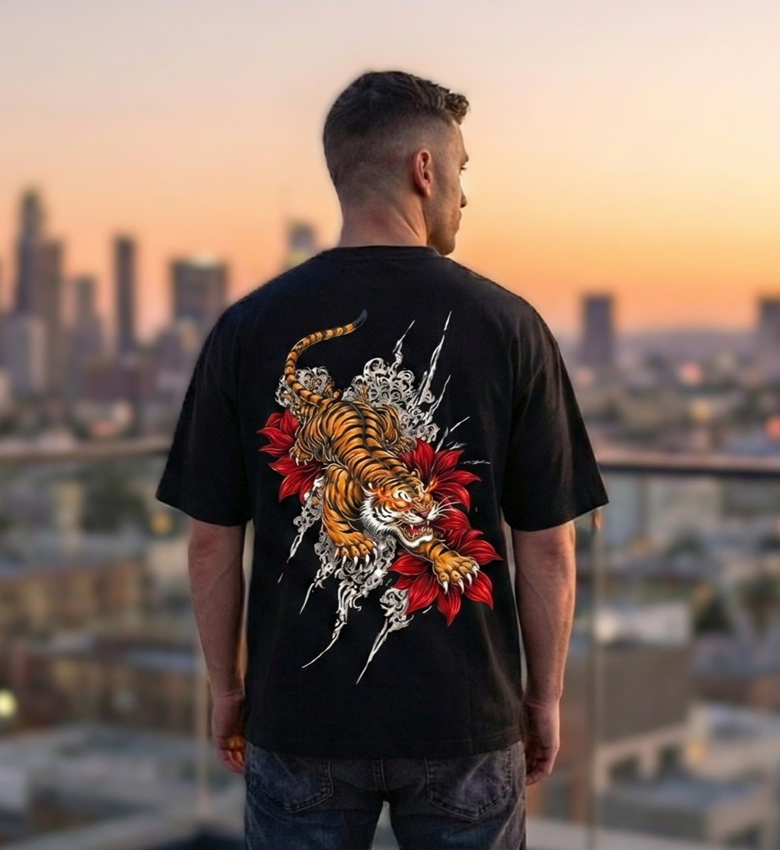 Savage Tiger Oversized Unisex T-Shirt – Premium Streetwear Graphic Tee