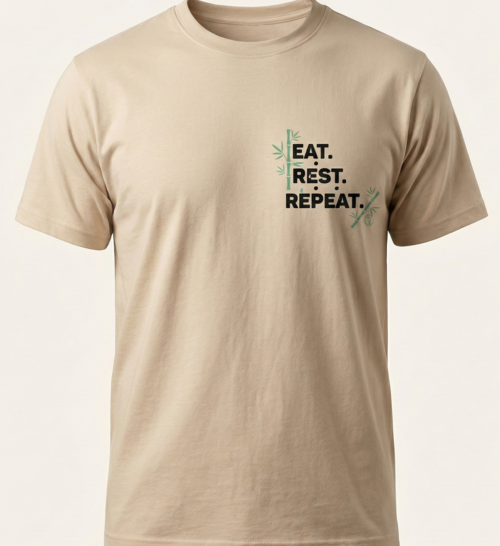 Eat. Rest. Repeat. – Regular Fit Graphic T-Shirt