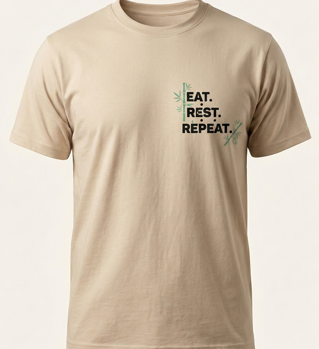 Eat. Rest. Repeat. – Regular Fit Graphic T-Shirt