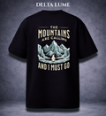 Mountains Are Calling Oversized Unisex Graphic T-Shirt – Adventure Back Print Cotton Tee