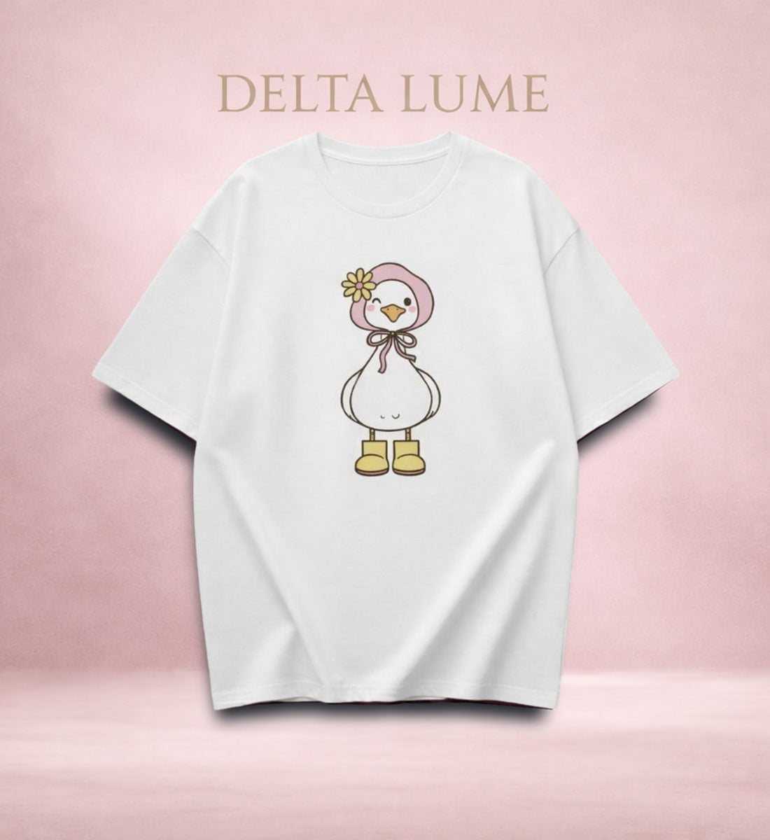 Cute Duck Graphic T-Shirt | Premium Cotton Oversized ( Unisex ) T-Shirt