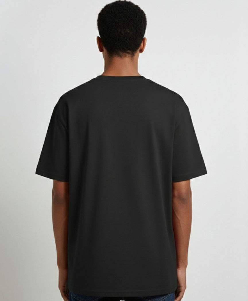 Classic Black Plain Oversized T-Shirt | 100% Premium Cotton