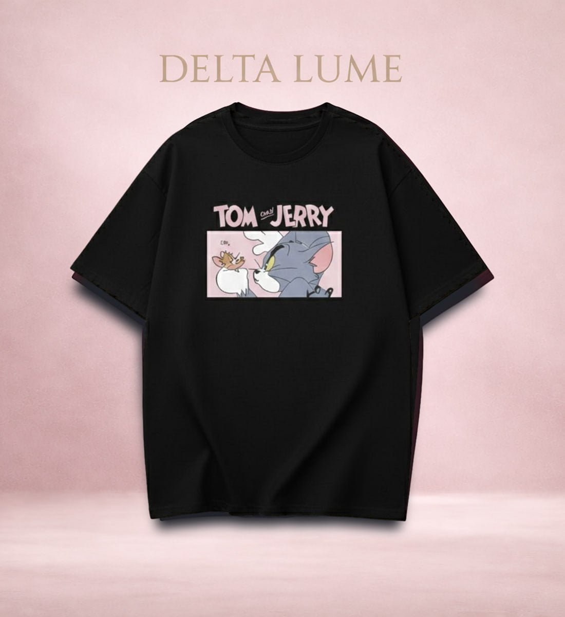 Tom & Jerry Graphic Cotton Oversized ( Unisex ) T-Shirt